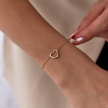 Kalp Çerçeveli Bileklik - Rayna