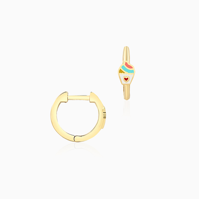 Kalp Cupcake Halka Çocuk Küpesi - Melike