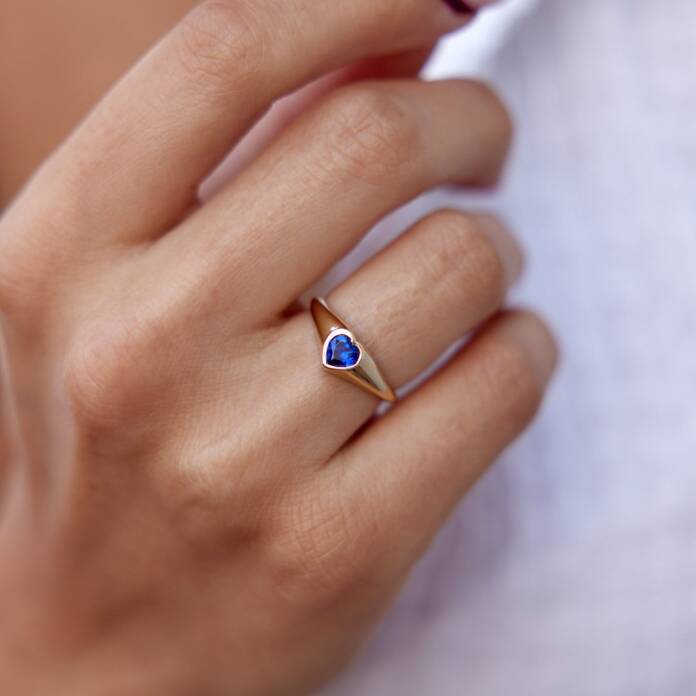 Kalp Desenli Yüzük - 1