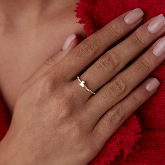 Kalp Figürlü Tamtur Yüzük - Nüans