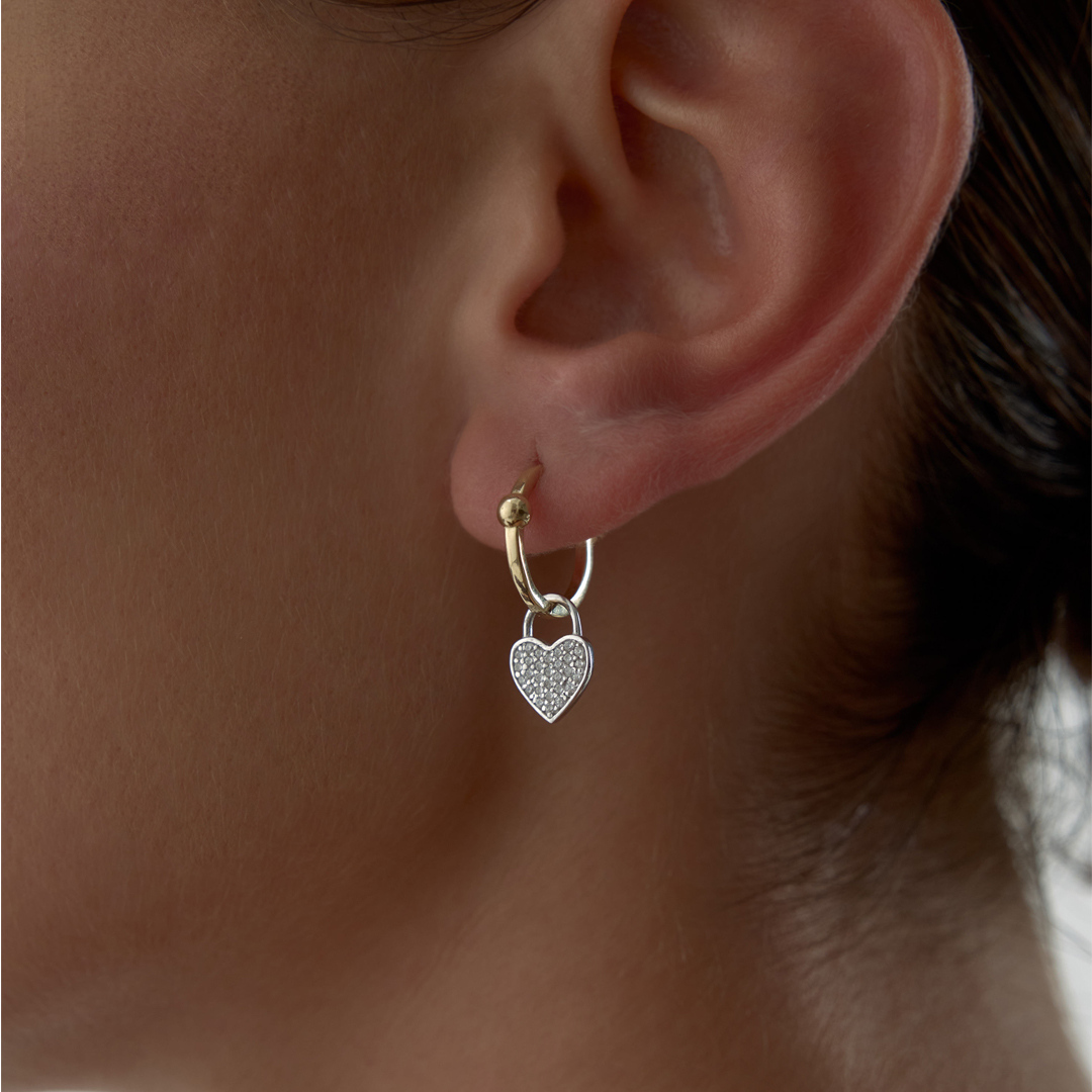 Kalp Halka Point Küpe - 1