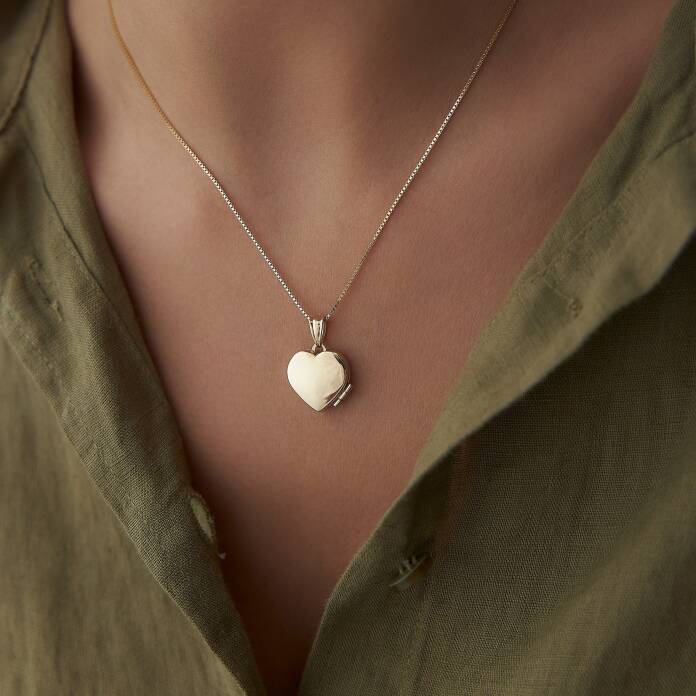 Kalp Kapaklı Kolye - 1