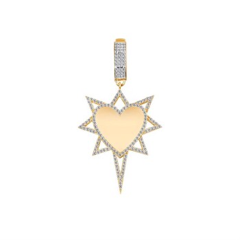 Kalp Kuzey Yıldızı Charm - Ema