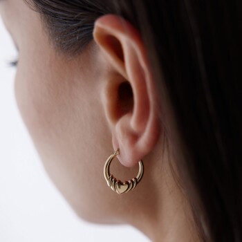 Kalp Model Halka Küpe - Dilmener (1)