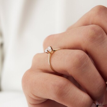 Kalp Montur Tektaş yüzük - Oragold Orhan (1)