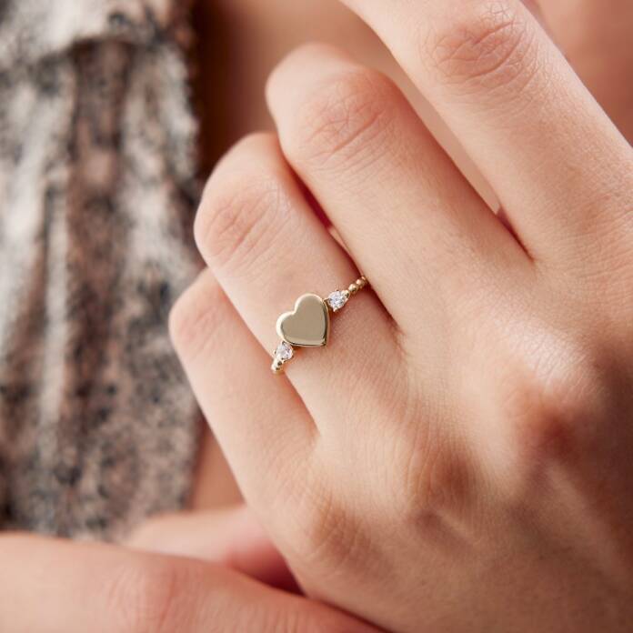 Kalp Plaka Yüzük - 1