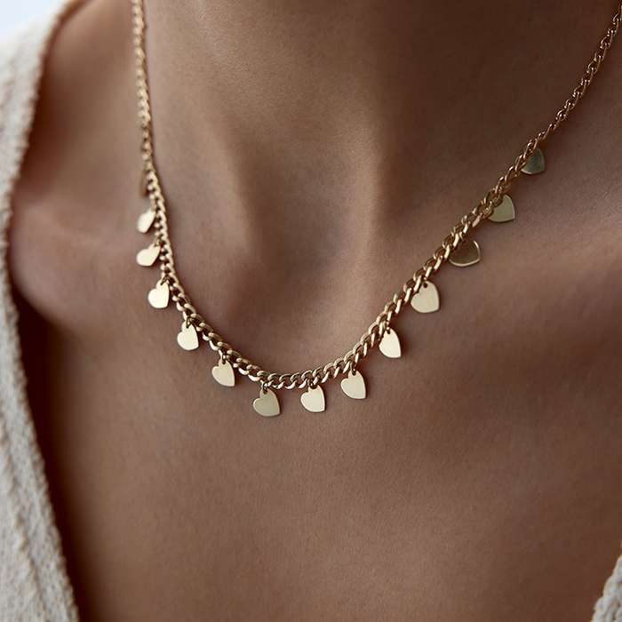 Kalp Pullu Gurmet Kolye - Melike