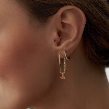 Kalp Sallantılı Ataç Küpe - Arax (1)