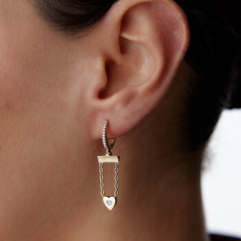 Kalp Sallantılı Küpe - Arax