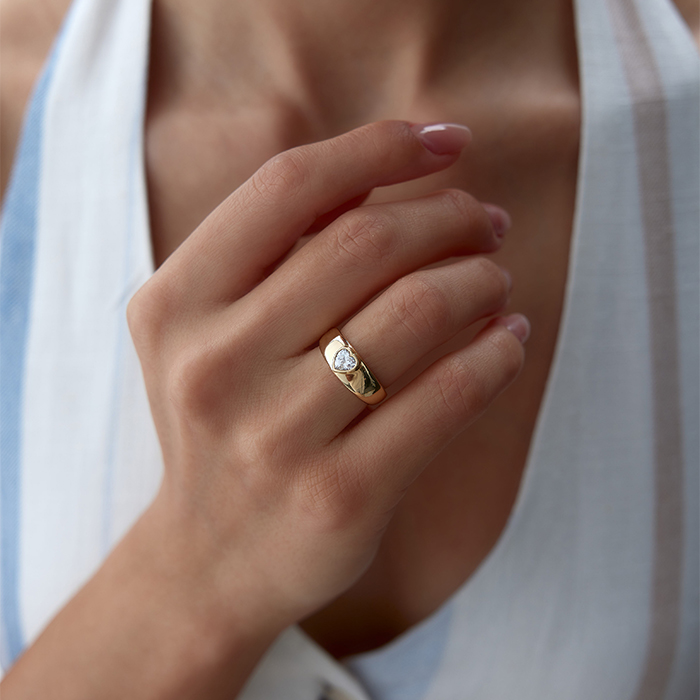 Kalp Taşlı Yüzük - Cemart (1)