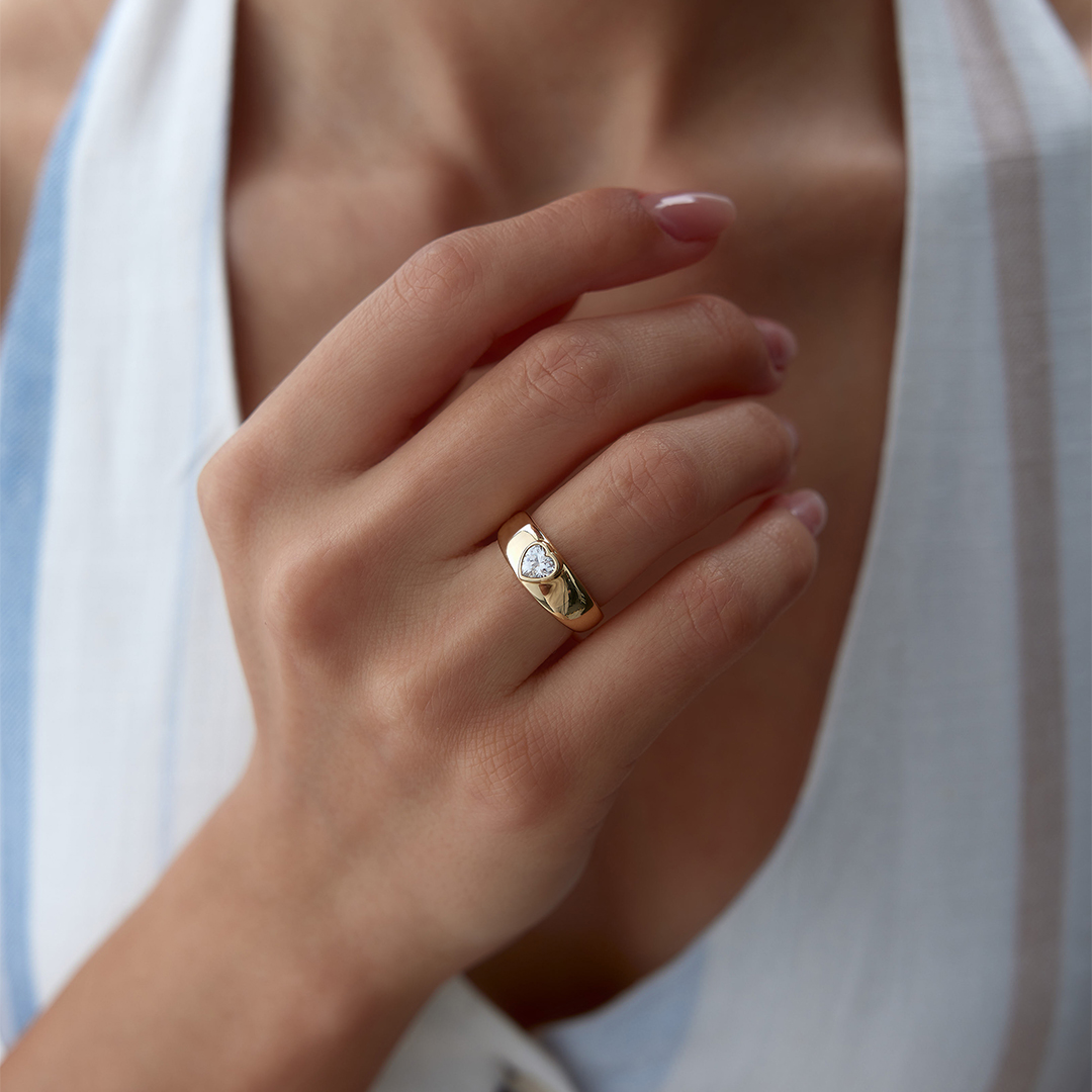 Kalp Taşlı Yüzük - 2