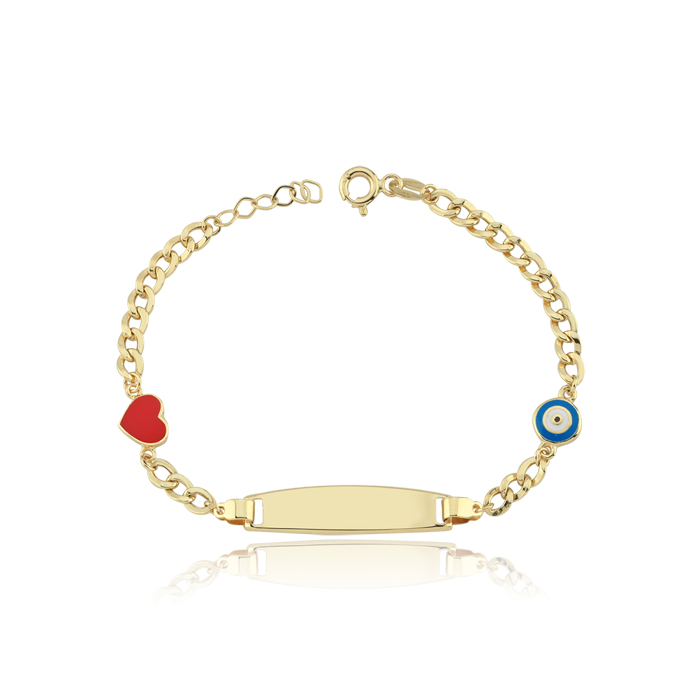 Kalp Ve Nazar Gözlü Bebek Künyesi - Melike