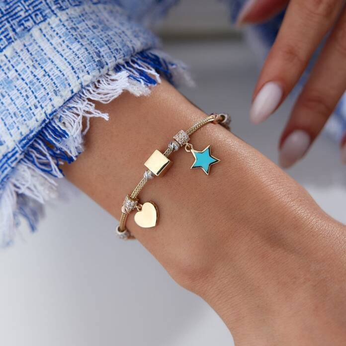 Kalp ve Yıldız Charm Bileklik - 1