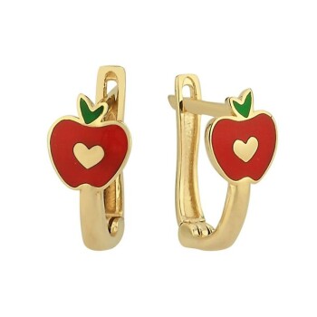 Kalpli Elma Çocuk Küpesi - Melike