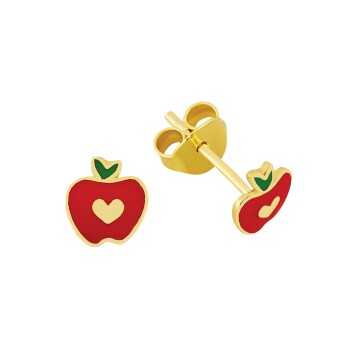 Kalpli Tatlı Elma Çocuk Küpesi - Melike