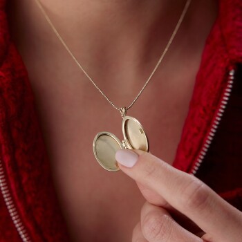 Kapaklı Oval Vintage Kolye - Ador (1)