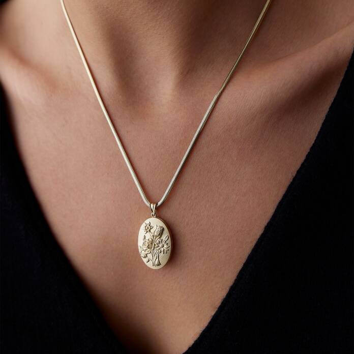 Kapaklı Vintage Madalyon Kolye - 1