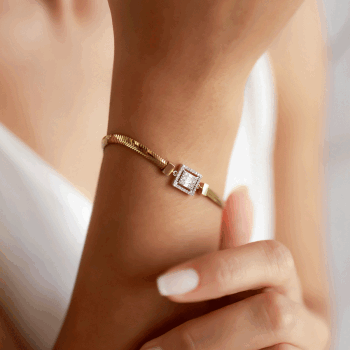 Kare Çerçeve Baget Balık Sırtı Bileklik - Alen