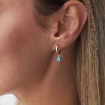 Kare Göz Sallantılı Küpe - Şener