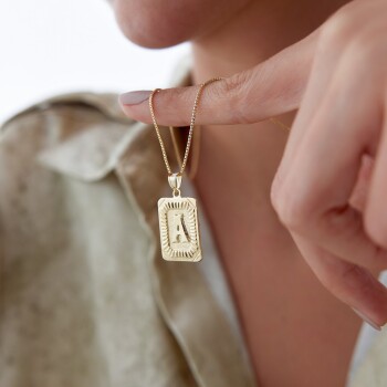 Kare Harf Kolye - Özçelik