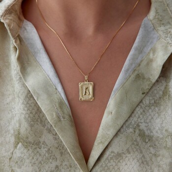 Kare Harf Kolye - Özçelik (1)