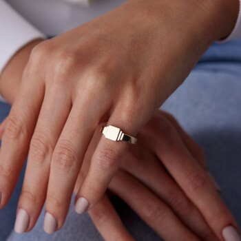 Kare Plaka Yüzük - Rayna