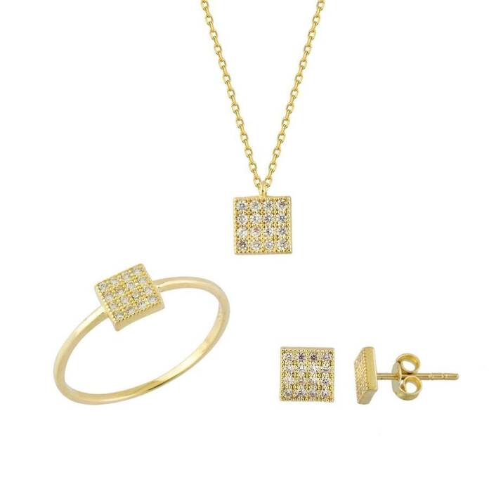 Kare Taşlı Set - 2