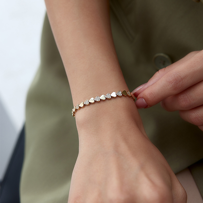 Karışık Kalp Seli Bileklik - Rayna (1)