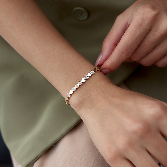 Karışık Kalp Seli Bileklik - Rayna