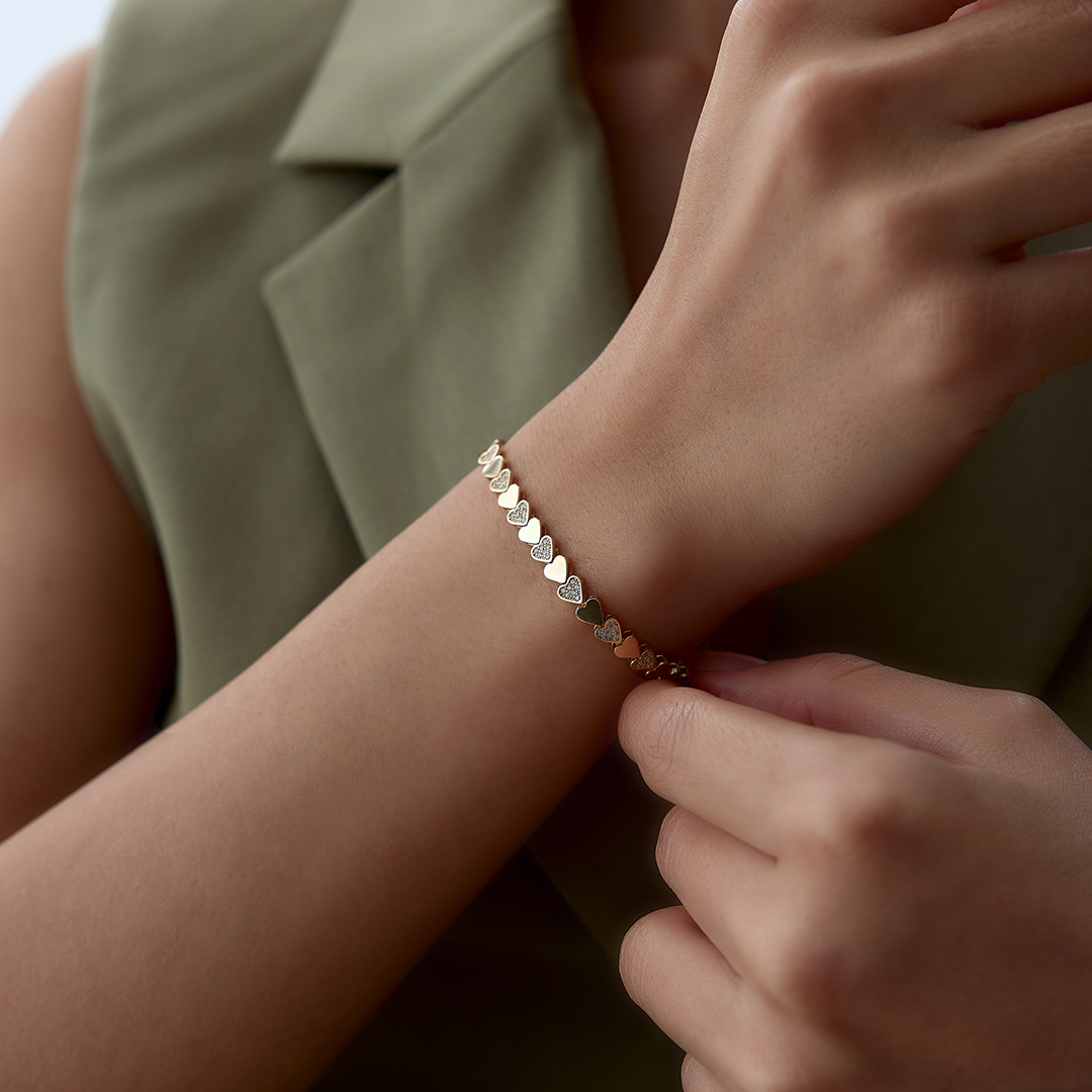 Karışık Kalp Seli Bileklik - 3