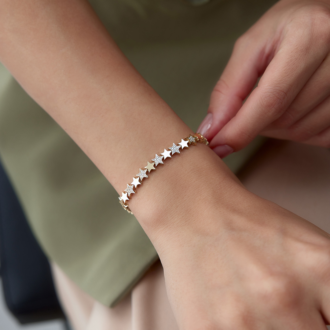 Karışık Yıldız Seli Bileklik - 1