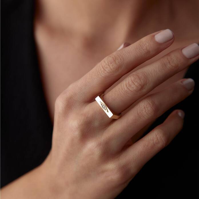 Karo Taşlı Yüzük - 1