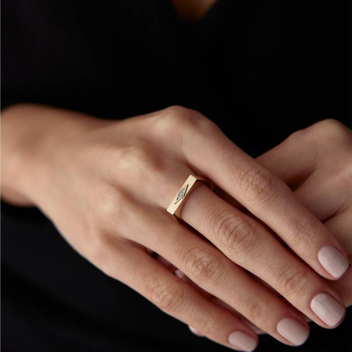 Karo Taşlı Yüzük - 2