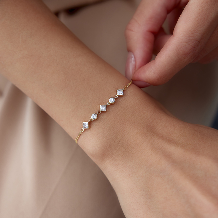 Karo ve Yuvarlak Bileklik - Rayna