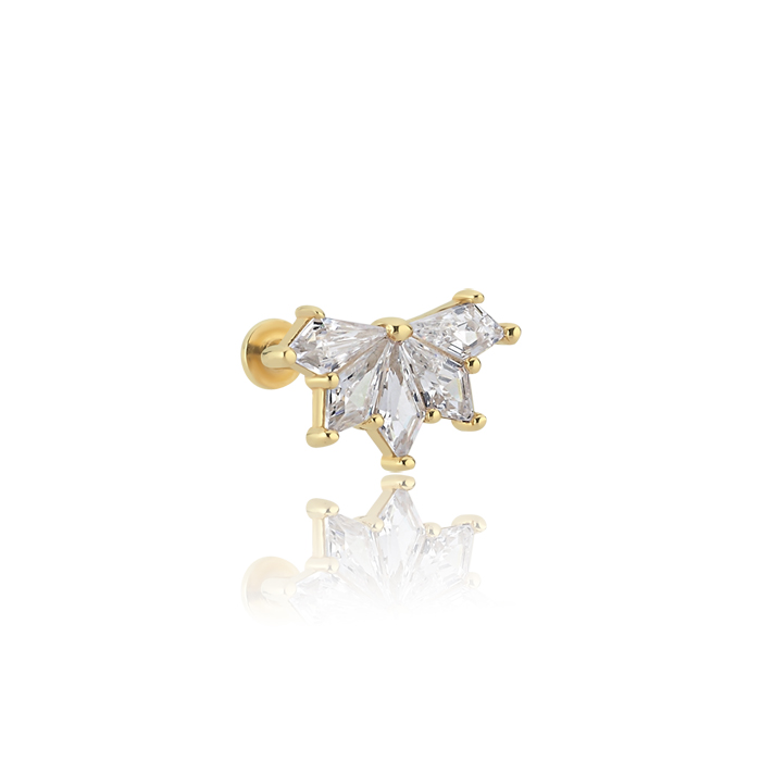 Karo Yelpaze Tragus Piercing - SimGold