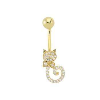 Kedi Model Göbek Piercing - Özçelik