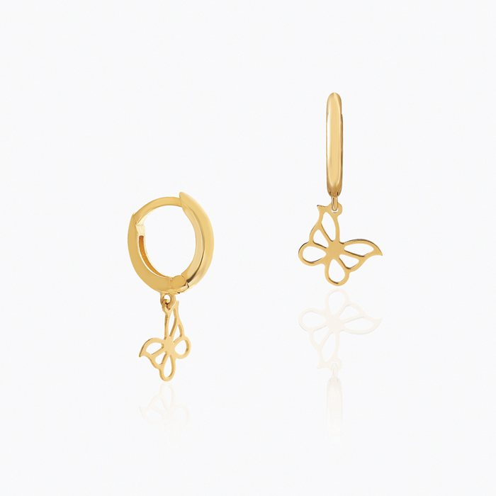 Kelebek Halka Sallantılı Çocuk Küpesi - Melike