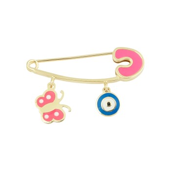 Kelebekli Kız Bebek İğnesi - Melike