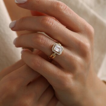 Kemer Tek Tur Çevrili Baget Yüzük - Oragold Orhan (1)