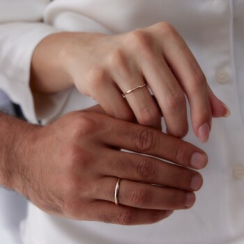 Kemik Çift Alyans - Tülay Alyans (1)