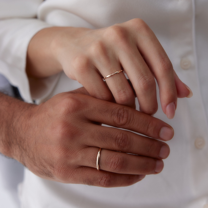 Kemik Çift Alyans - Tülay Alyans