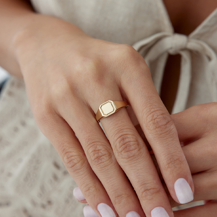 Kesik Köşeli Sekizgen Yüzük - Gökhan Bera