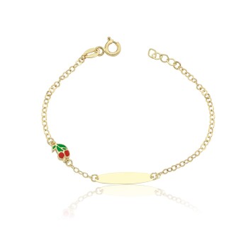 Kirazlı Geniş Forse Zincir Çocuk Künyesi - Melike