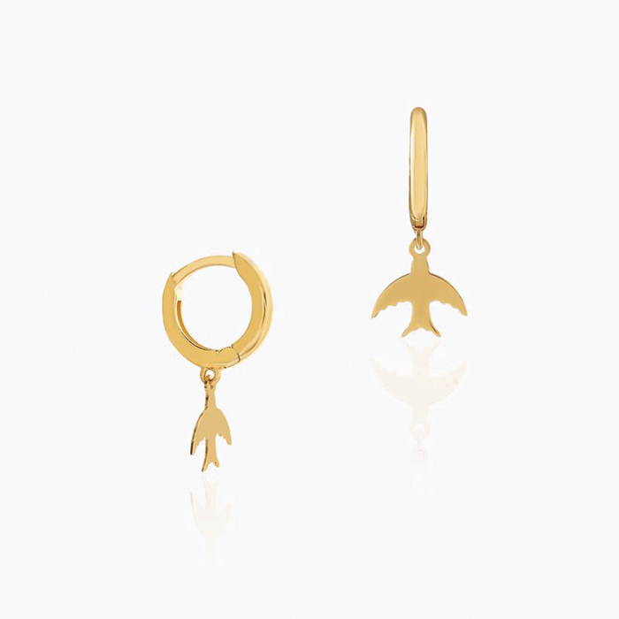 Kırlangıç Halka Sallantılı Çocuk Küpesi - Melike