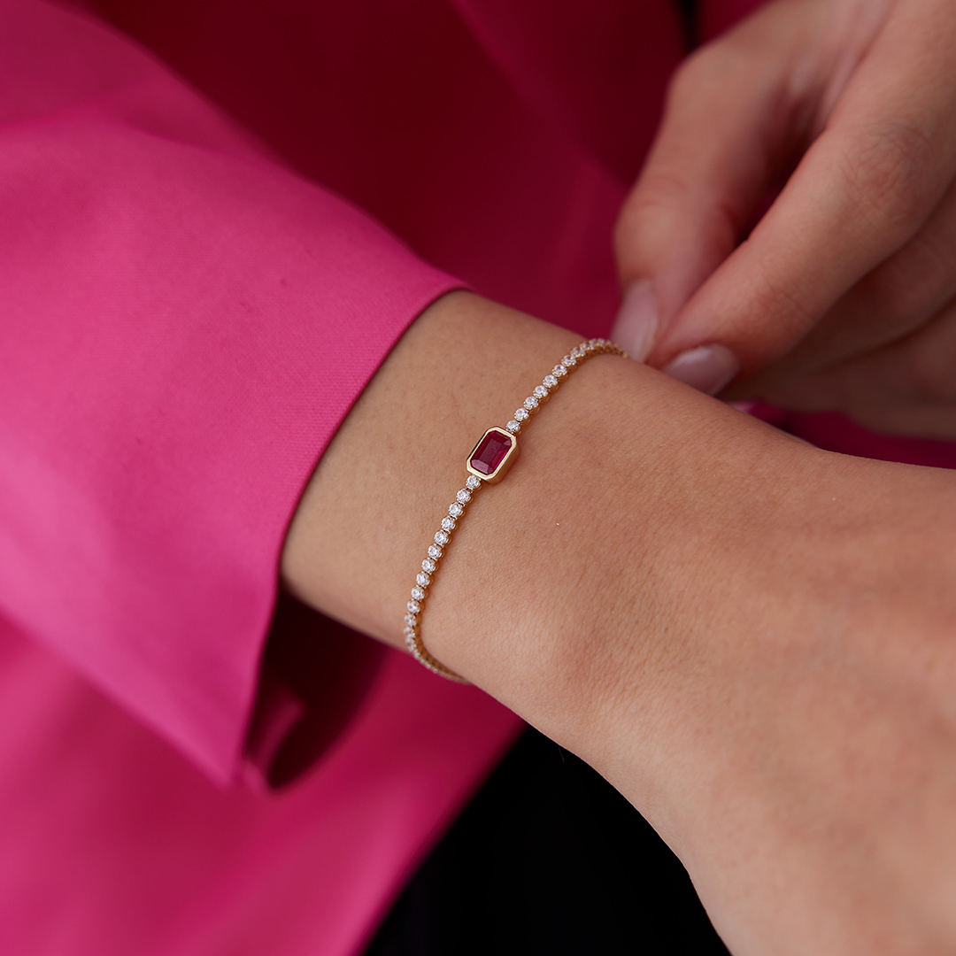 Kırmızı Bagetli Su Yolu Bileklik - 1