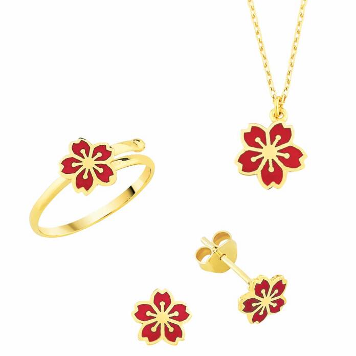 Kırmızı Çiçek Çocuk Seti - 1