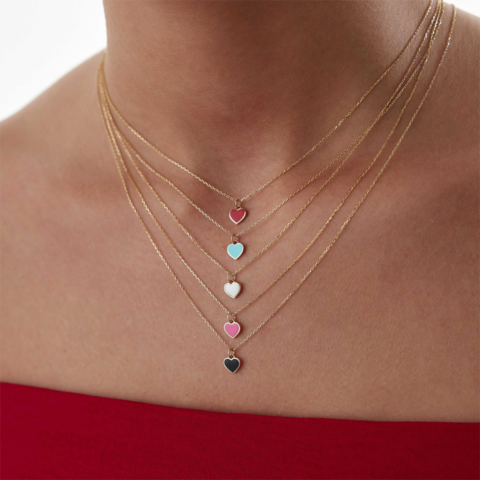 Kırmızı Kalp Kolye - 3