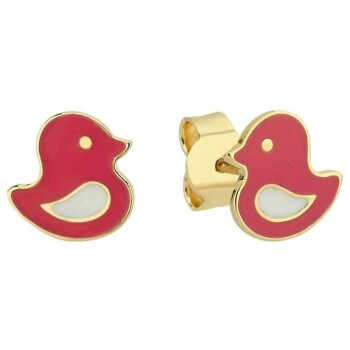 Kırmızı Mineli Kuş Çocuk Küpesi - Melike