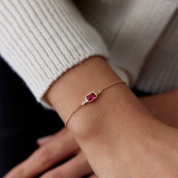 Kırmızı Taşli Bileklik - Rayna