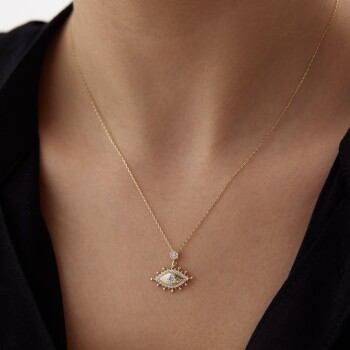 Kirpik Dail Göz Kolye - Cemart